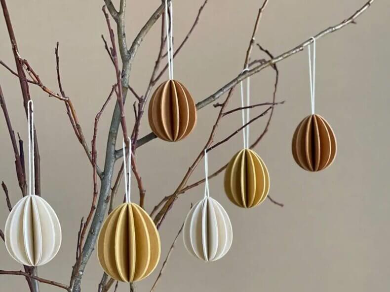 Ostereier 6er Set nachhaltig aus Birkenholz von Lovi aus Finnland