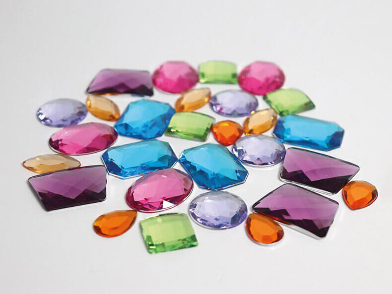28 Riesen Glitzersteine