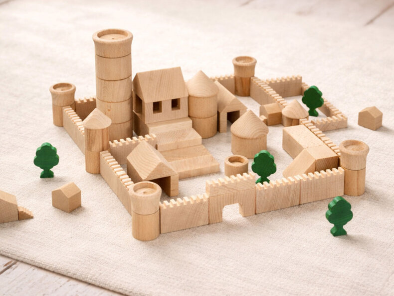 Blumenauer Burgenbaukasten, 76 Teile