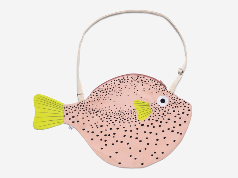 DON FISHER Big Pink Pufferfish Tasche