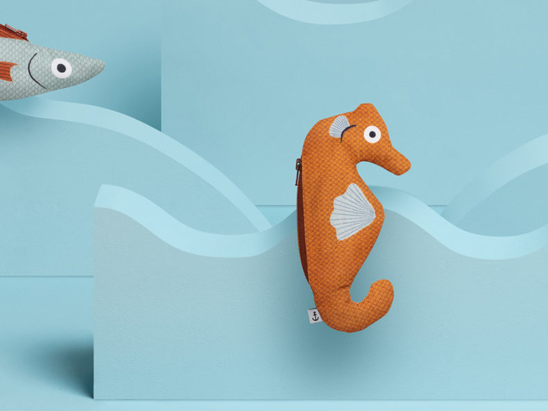 Orange Seahorse Täschchen – Bild 2