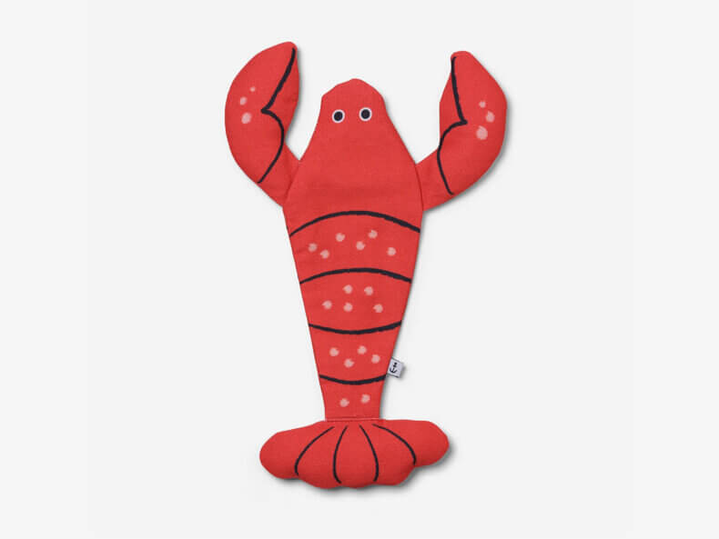 Don Fisher Lobster Etui – handgemachtes Etui aus Baumwolle in Form eines Hummers