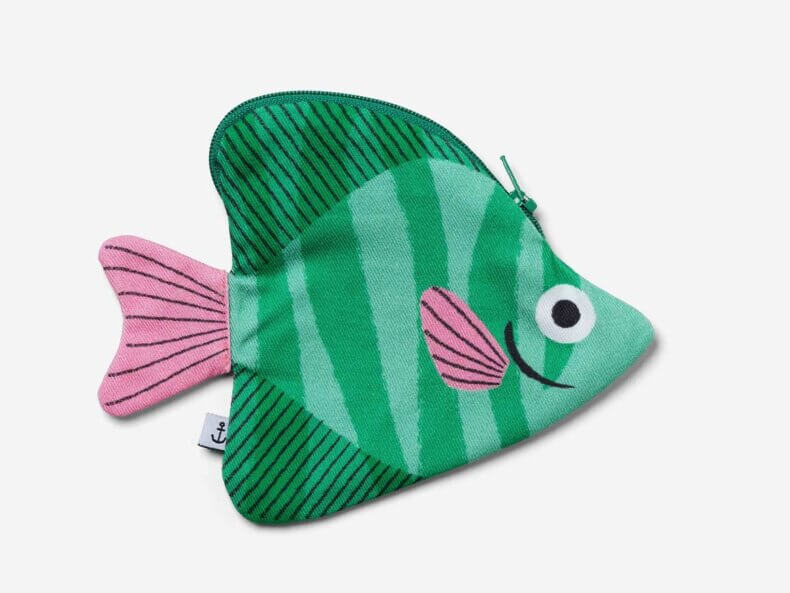 Don Fisher Moonyfish Green – fischförmiges Etui handgemacht in Spanien