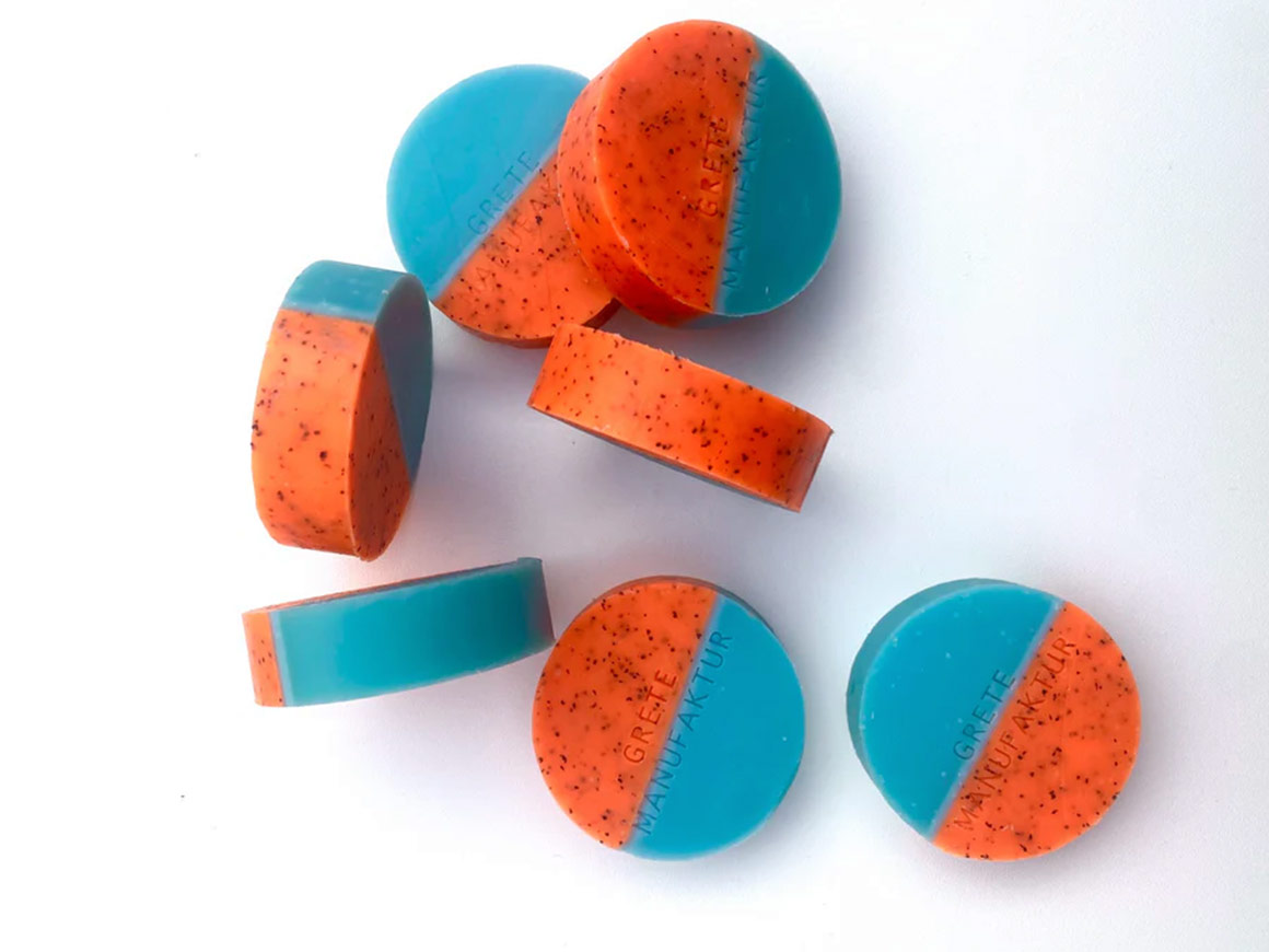 LINA - Zitronenmyrte | runde Pflegeseife – Bild 2