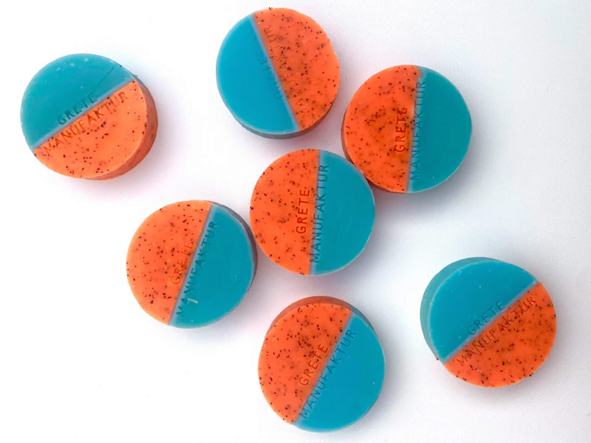 LINA - Zitronenmyrte | runde Pflegeseife – Bild 3