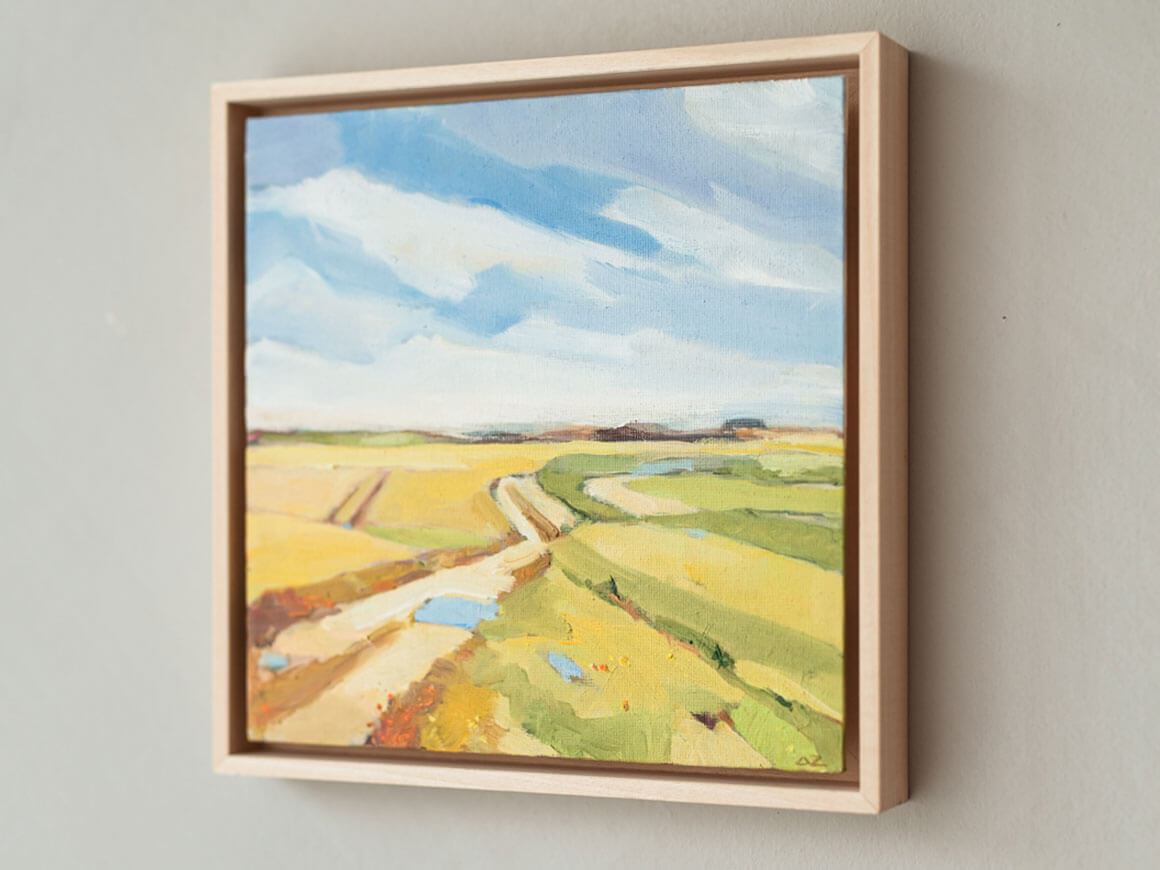 "Felder II" Öl auf Leinwand, Unikat – Bild 3