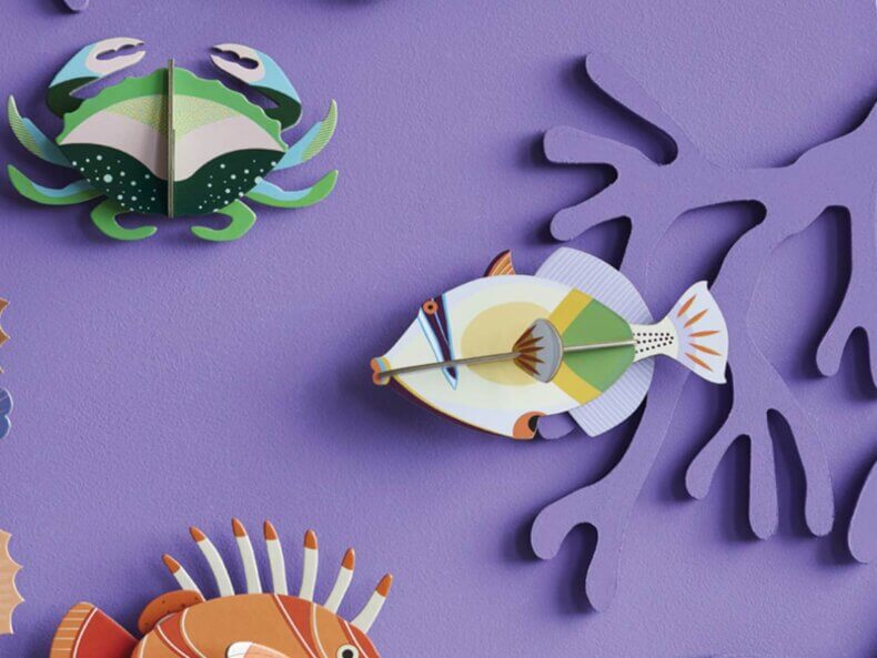 Lagoon Triggerfish Wanddekoration von Studio Roof als Fischmotiv an der Wand