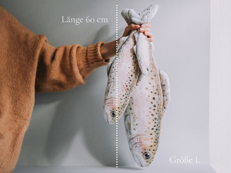 Forelle-Größe-L-Fisch-aus-Stoff