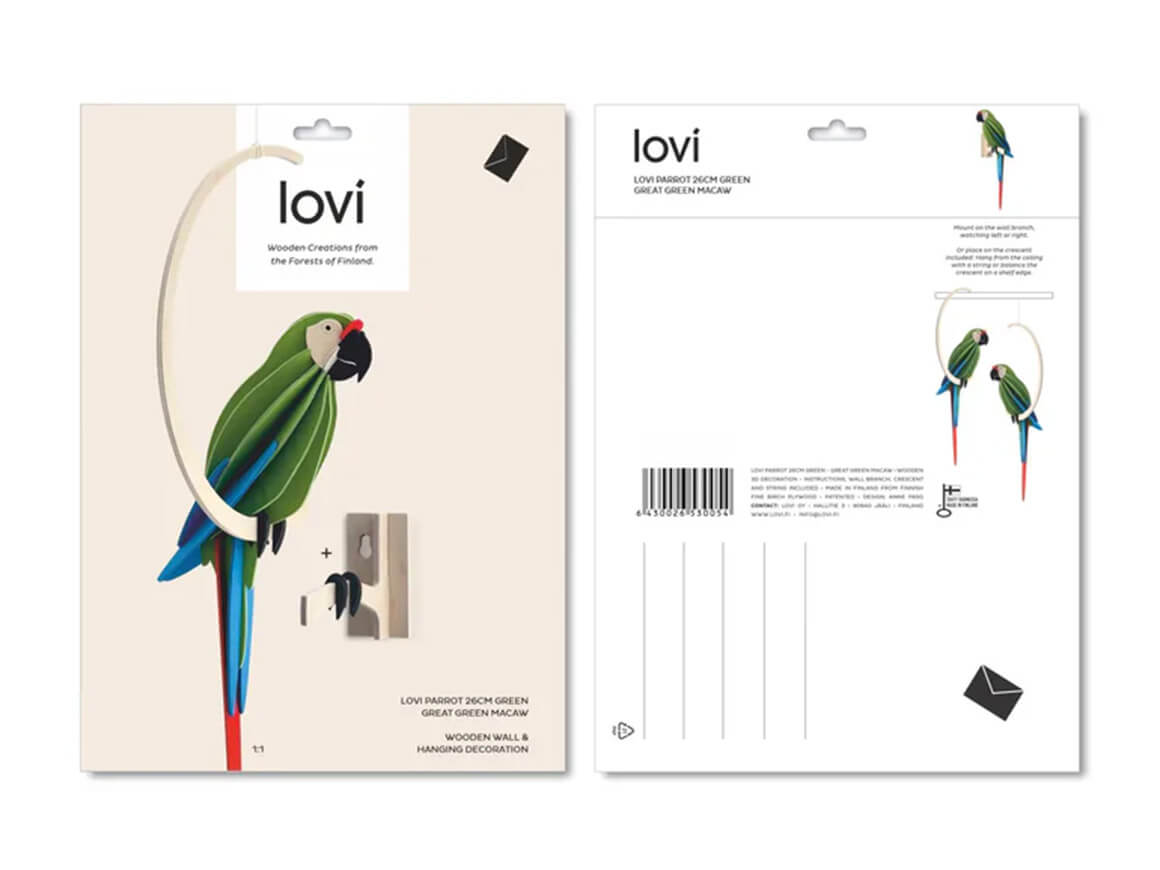 Lovi Parrot 26cm, green – Bild 7