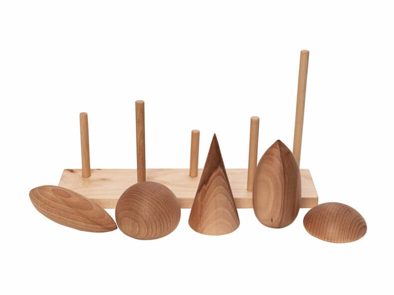 Montessori Steckspiel Bäume aus Holz