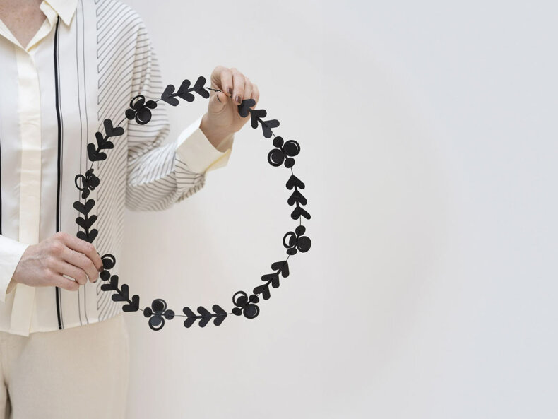FOLK ornaments - black