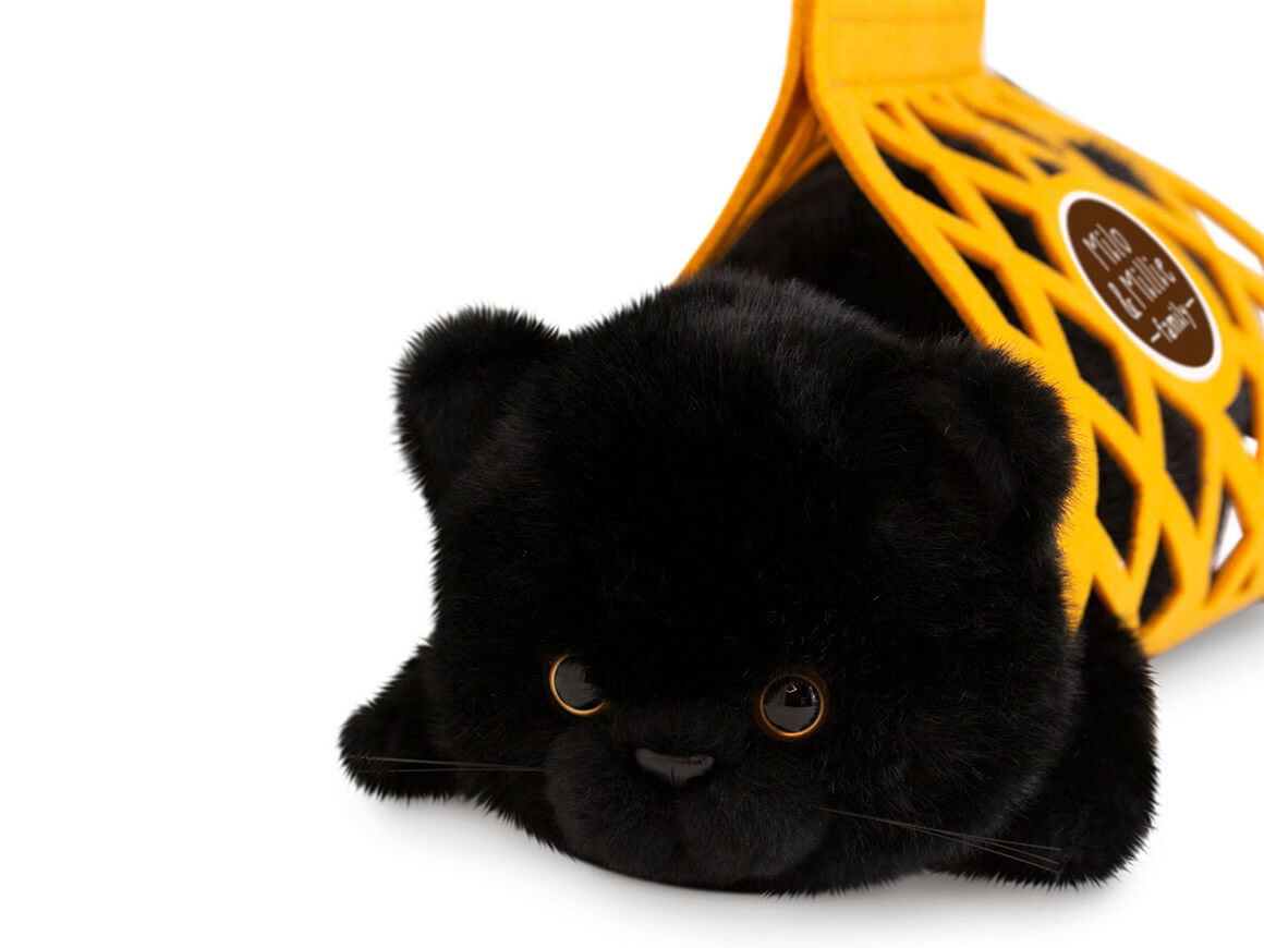 MILO, Katze mit Tragetasche (35 cm), schwarz – Bild 2