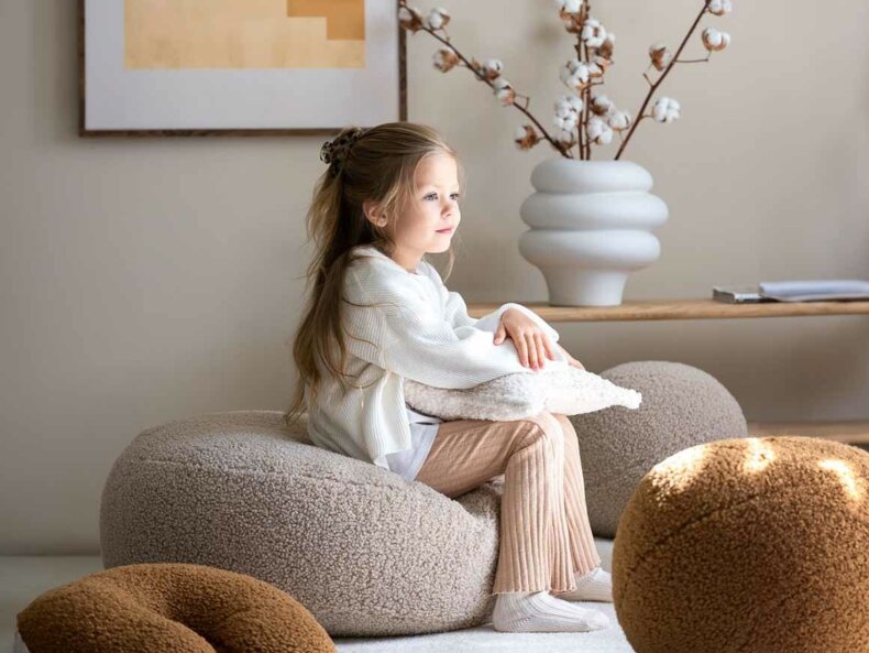 Kinder Sitzkissen beige – Bild 2