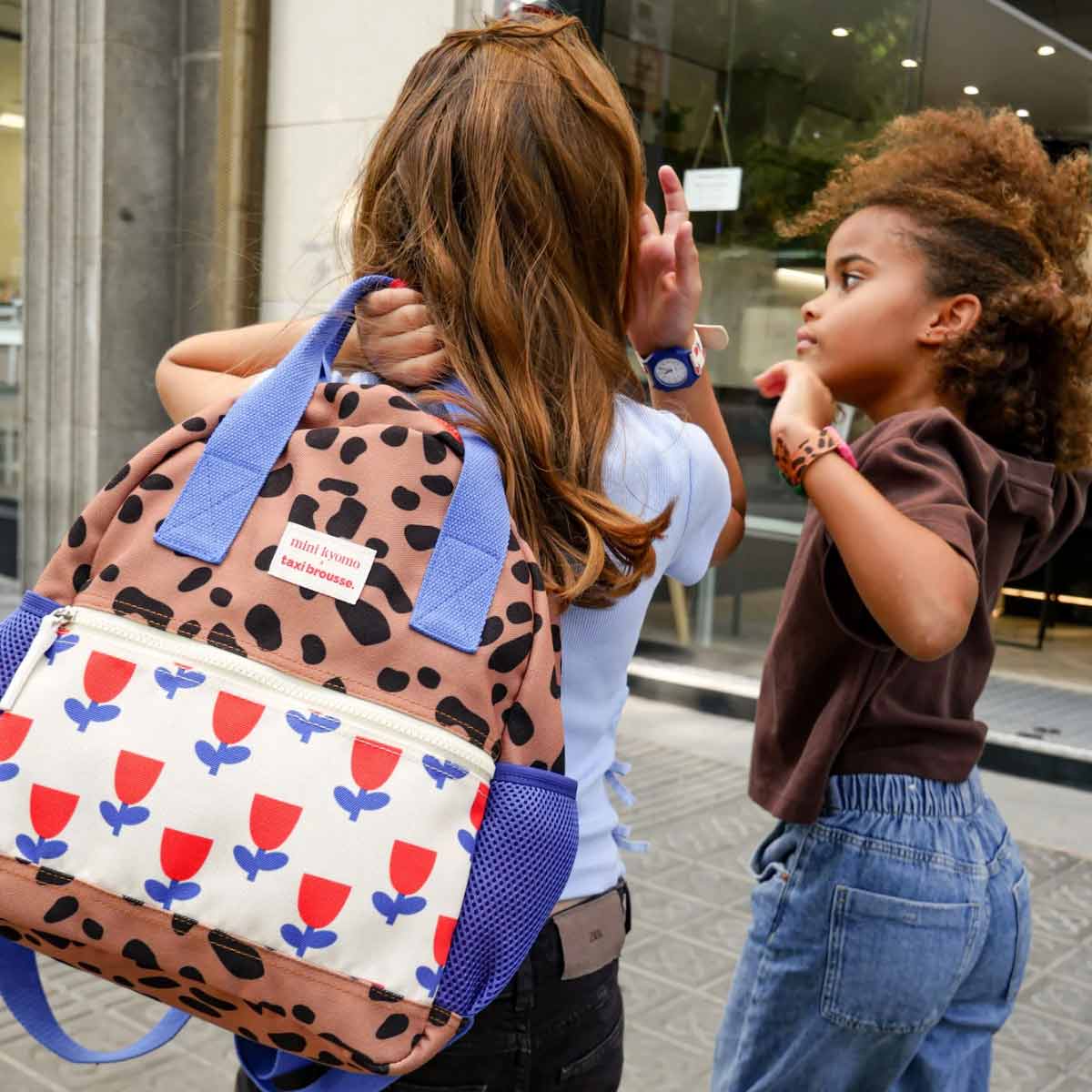 Leopard and Flowers Backpack – MINI KYOMO x Taxi Brousse – Bild 3
