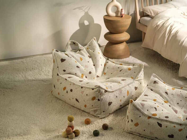 Kindersessel & Sitzsack, Terrazzo Marble – Bild 3