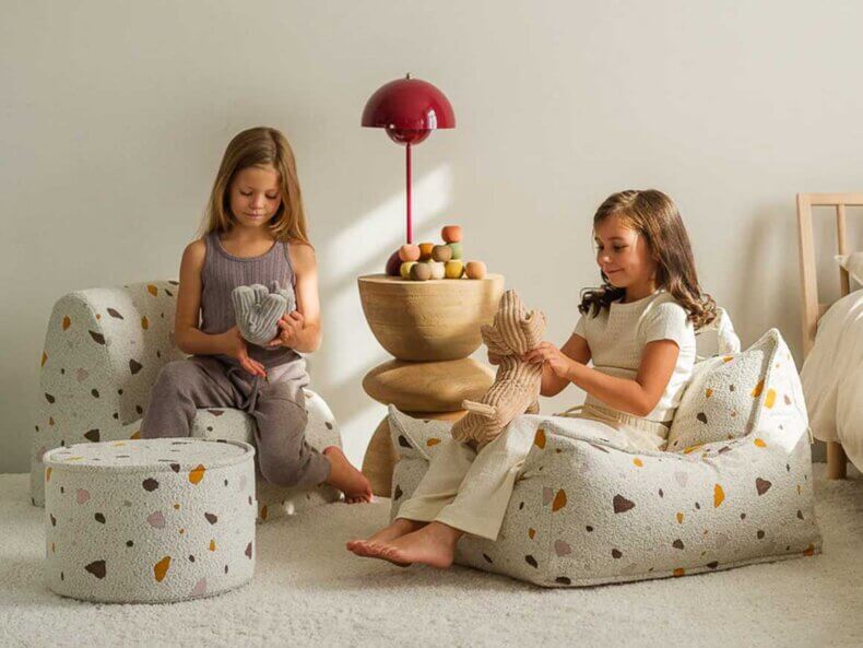Kindersessel & Sitzsack, Terrazzo Marble – Bild 9