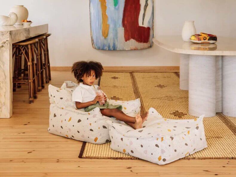 Kindersessel & Sitzsack, Terrazzo Marble – Bild 8