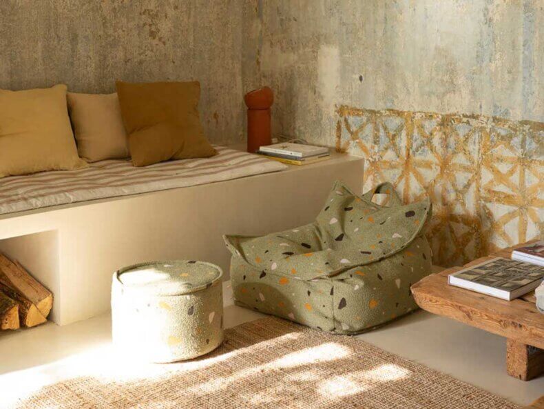 Kindersessel & Sitzsack, Terrazzo Sand | Von WIGIWAMA