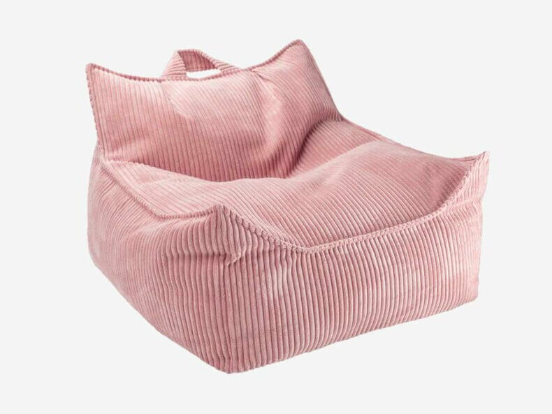 XL Sitzkissen SQUARE, cord pink mousse - filipok