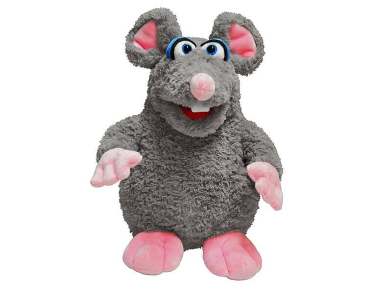 Klette die Maus Kuschelpuppe für Kinder – interaktive Handpuppe von Living Puppets