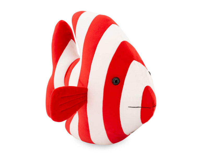 Kuschelkissen - Gestreifter Fisch rot, 40cm