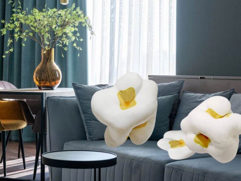 Kuschelkissen-Popcorn-aufschnitt