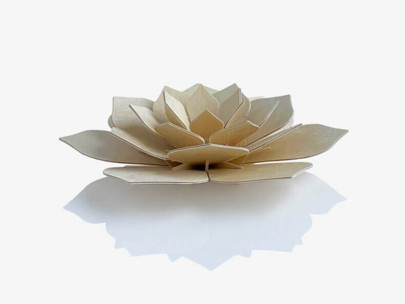 Lovi Decor Flower 15cm, natural wood – Bild 2