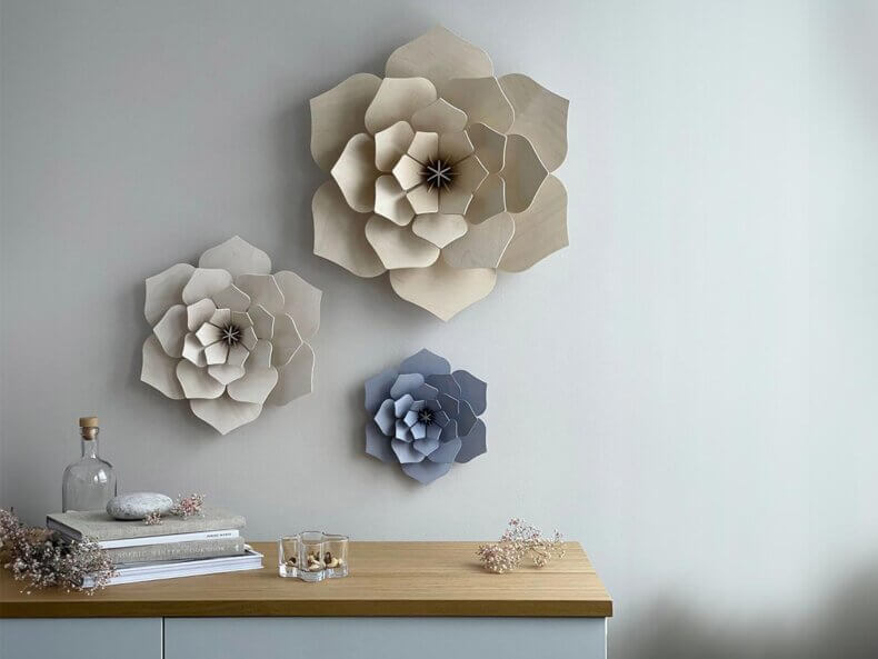 Lovi Decor Flower 34 cm, natural wood – Bild 3
