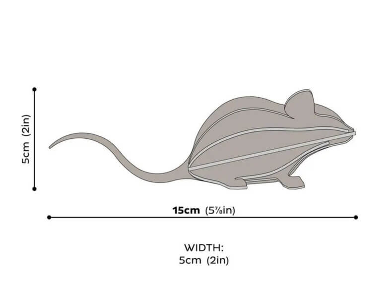 Lovi Mouse 15 cm, grey – Bild 3