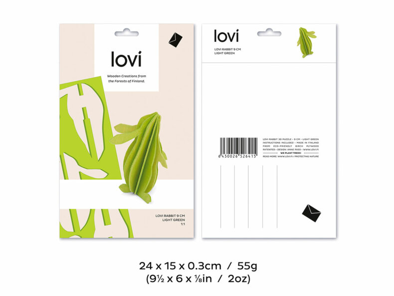 Lovi-Rabbit-9-cm-light-green
