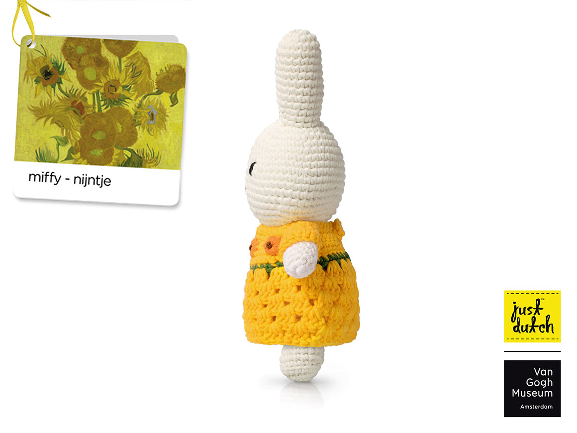 MIFFY Kuschelhase - im van Gogh Sonnenblumenkleid – Bild 3
