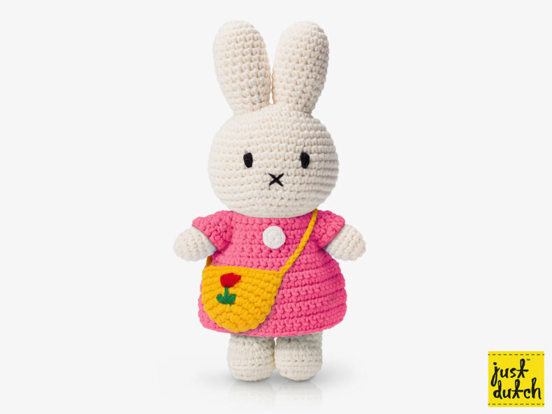 MIFFY im rosa Kleid mit Tulpentasche | Von just dutch