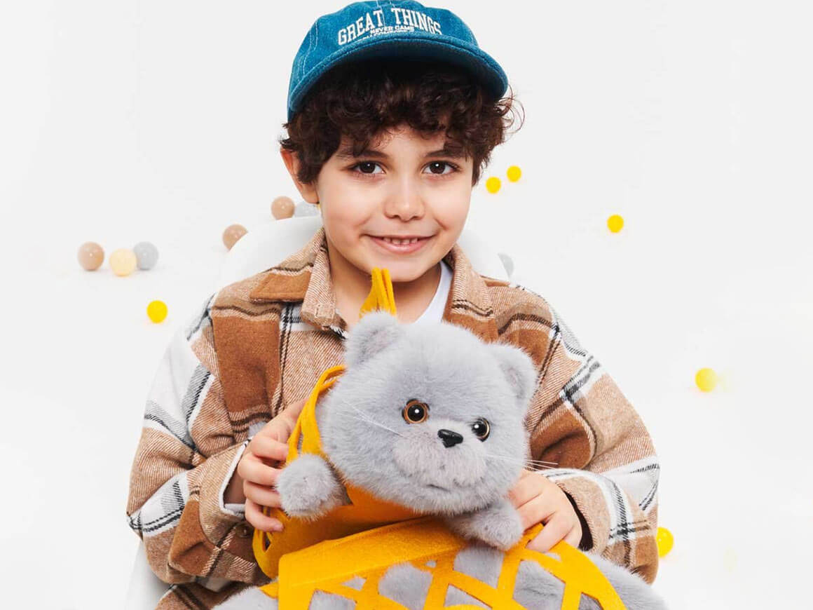 MILO, Katze mit Tragetasche (35 cm), grau – Bild 5