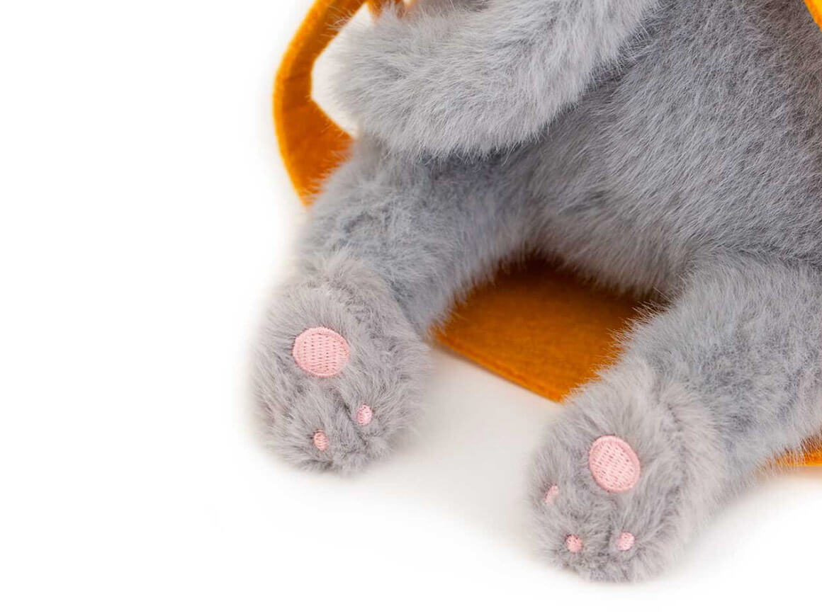 MILO, Katze mit Tragetasche (35 cm), grau – Bild 4