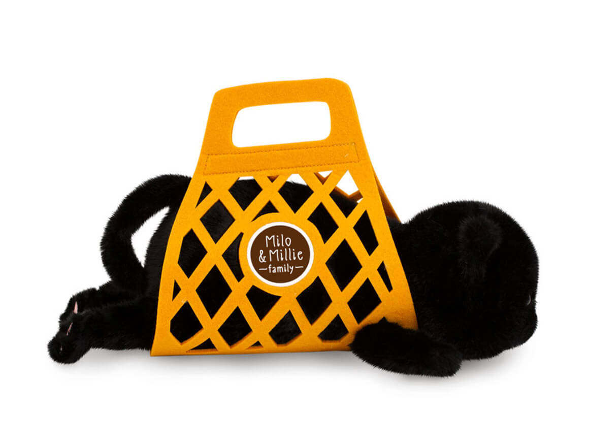 MILO, Katze mit Tragetasche (35 cm), schwarz – Bild 5