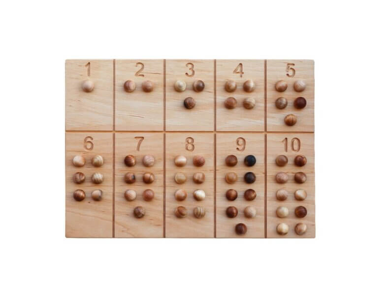 Lernbrett Zahlenbrett Montessori Lernspiel