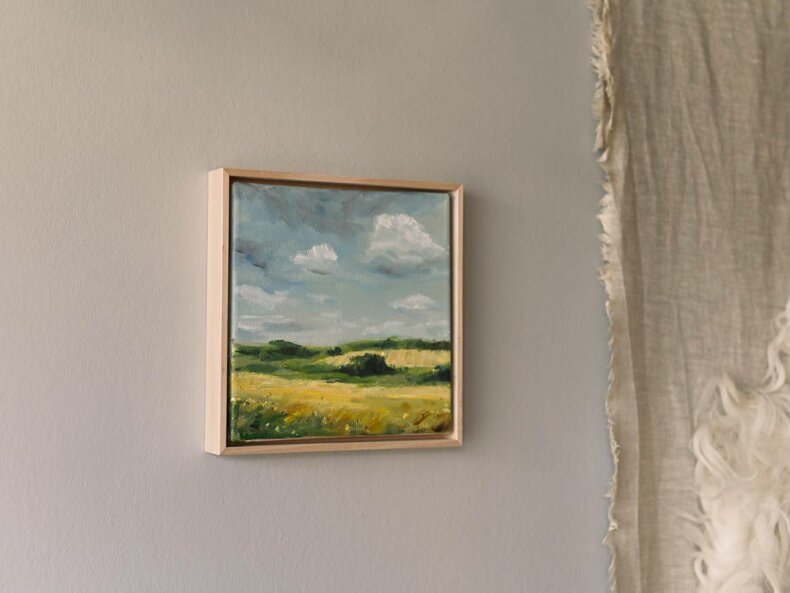 "Feld" Öl auf Leinwand, Unikat – Bild 3
