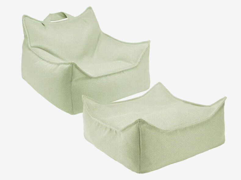 Outdoor Sitzsack & Ottoman-Set Farbe Herba
