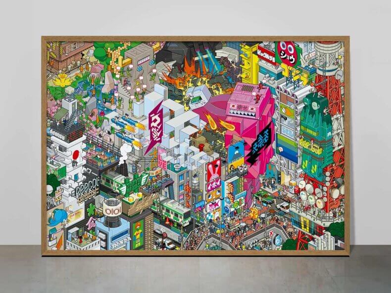 Tokyo, Pixorama Pixelkunst-Poster