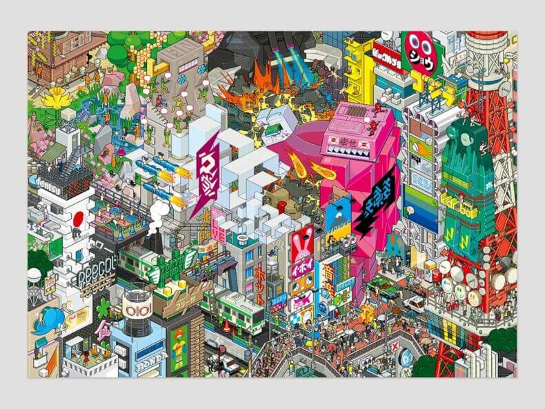 Tokyo, Pixorama Pixelkunst-Poster – Bild 2