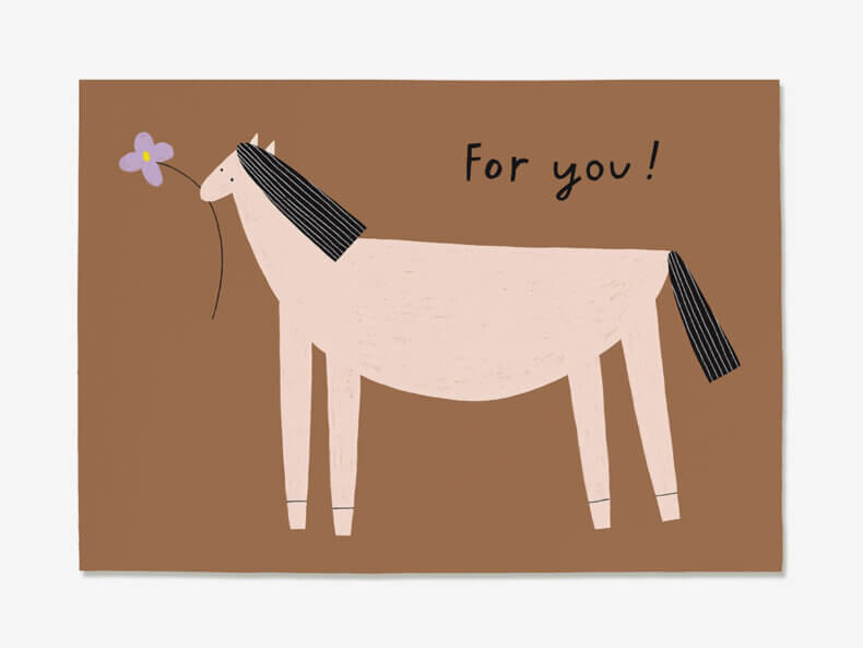Postkarte-For-You-Pferd-NUUKK