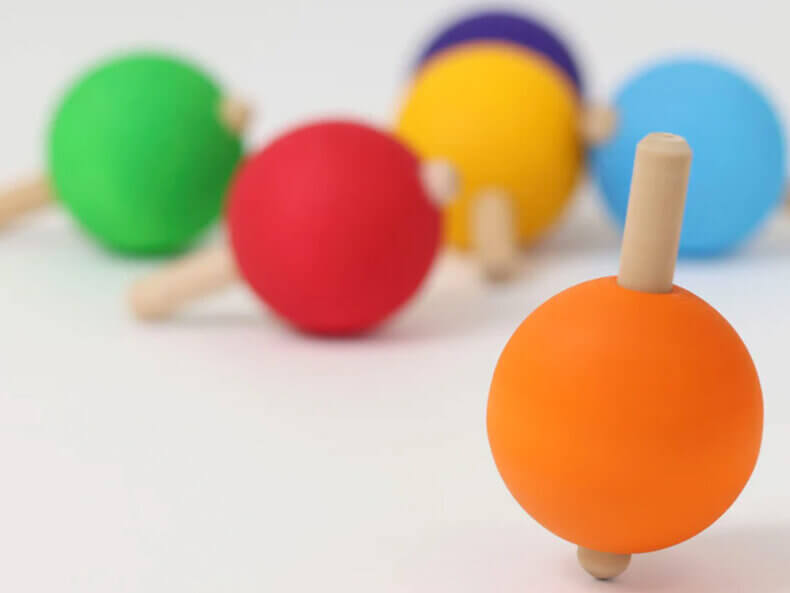 Regenbogen Kreisel, 6 Stück