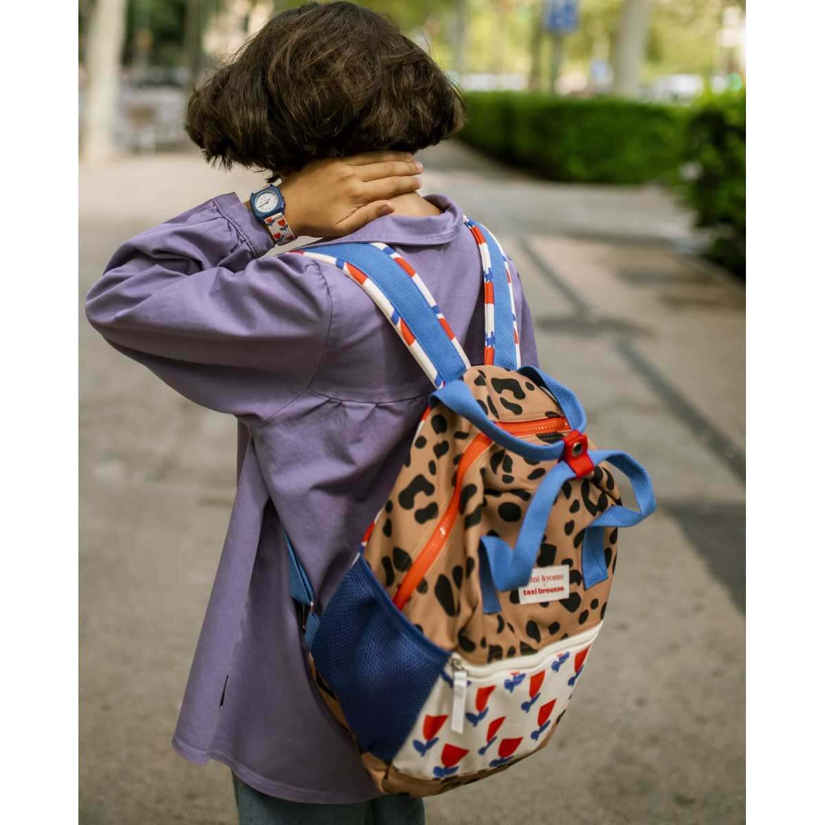 Leopard and Flowers Backpack – MINI KYOMO x Taxi Brousse – Bild 5