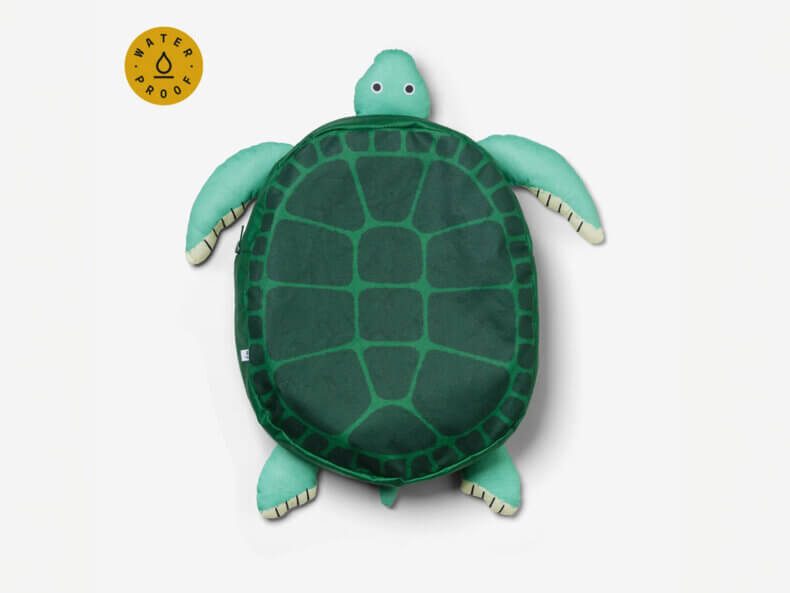 Turtle Kinderrucksack von DonFisher für Kinder, in Form einer Schildkröte, mit verstellbaren Schultergurten und Reißverschluss, ideal für Schule und Ausflüge
