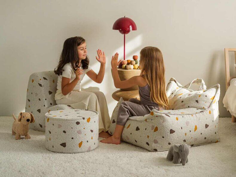 Sitzpuff Terrazzo Marble – Bild 3