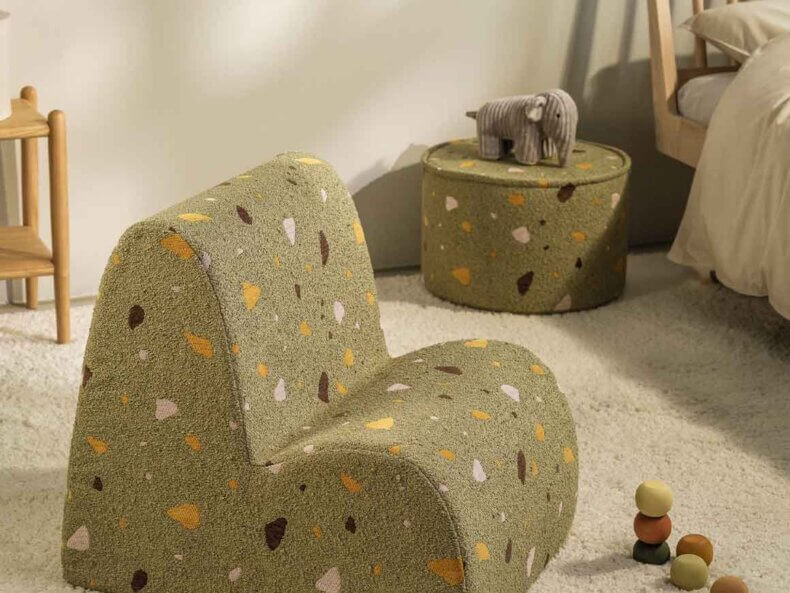 Sitzpuff Terrazzo Moss – Bild 2