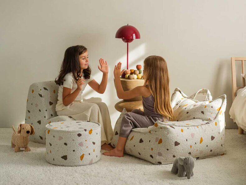 Kindersessel & Sitzsack, Terrazzo Marble – Bild 6