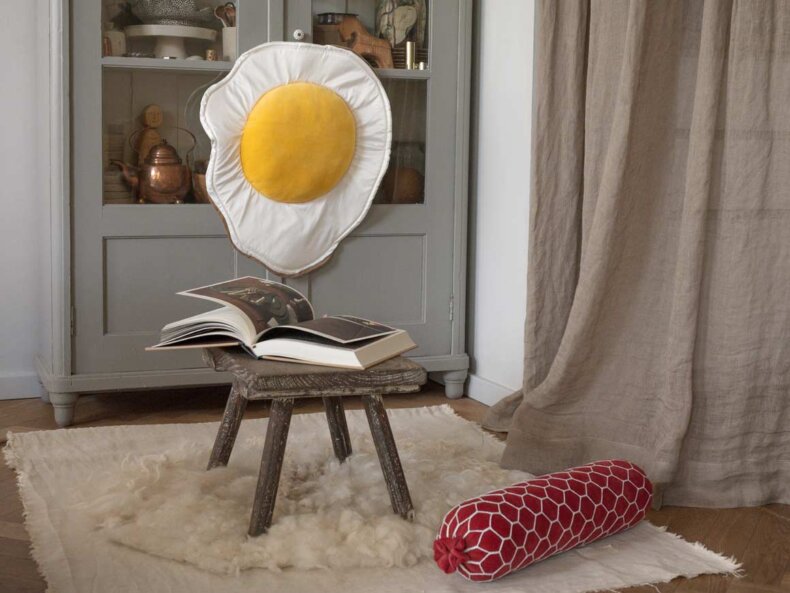 Spiegelei-Kissen-Deko-Wohnzimmer