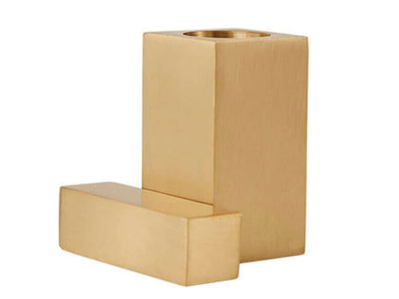 Square Solid Brass Kerzenhalter