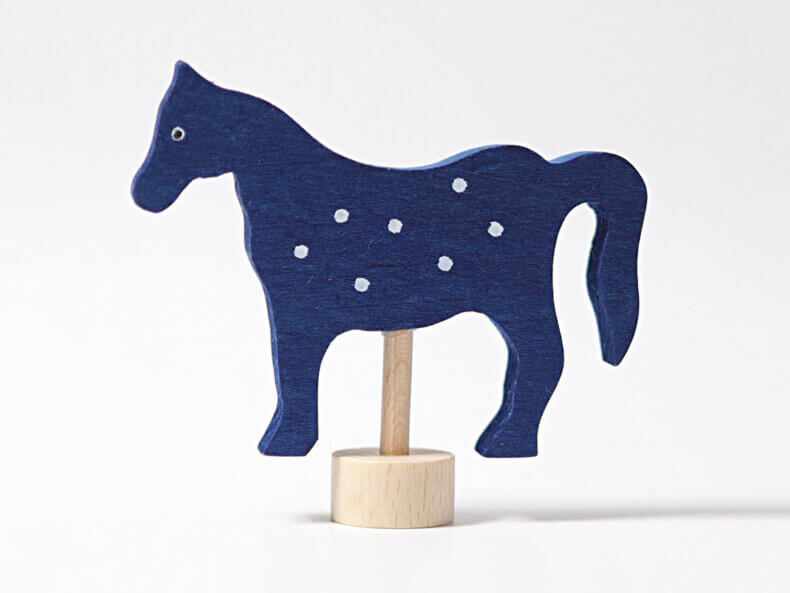 Steckfigur Blaues Pferd | Von GRIMMS